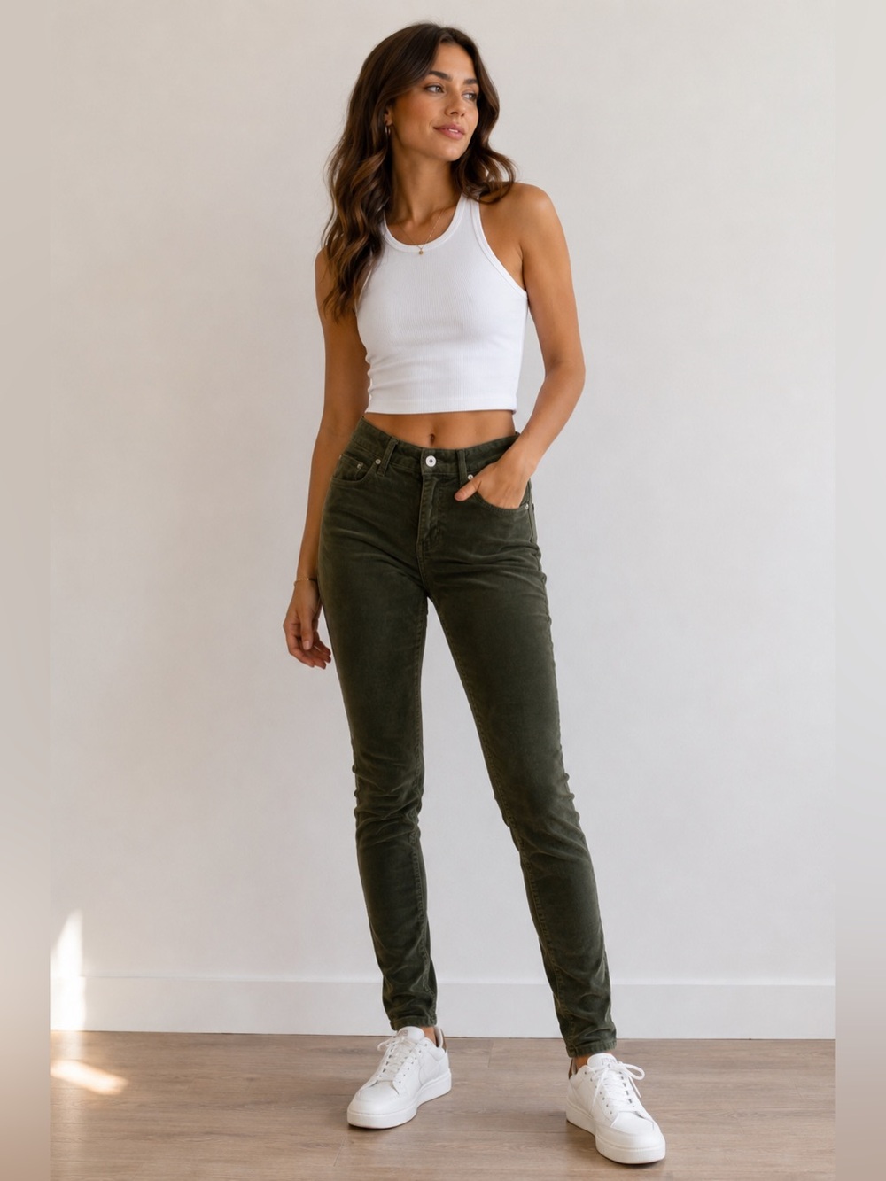 Pilcro and the Letterpress by ANTHROPOLOGIE - Olive Corduroy